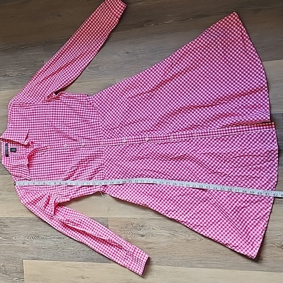 Lauren Ralph Lauren Pink Checkered Long Sleeve Dress - Picture 7 of 16
